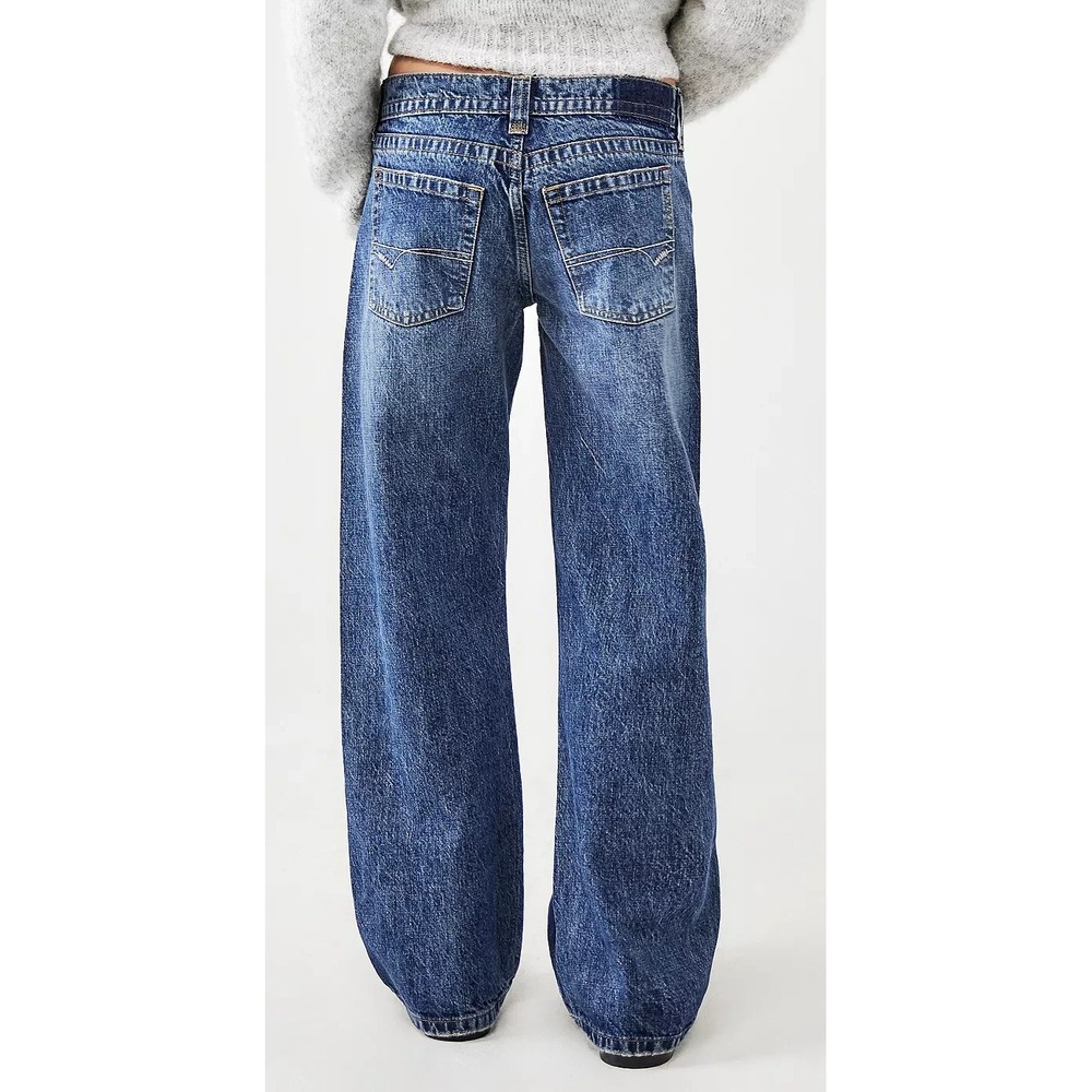 BDG Kayla Lowrider Studded Jeans Blue Denim Low Rise Straight Leg Womens Size 25 - Picture 13 of 16
